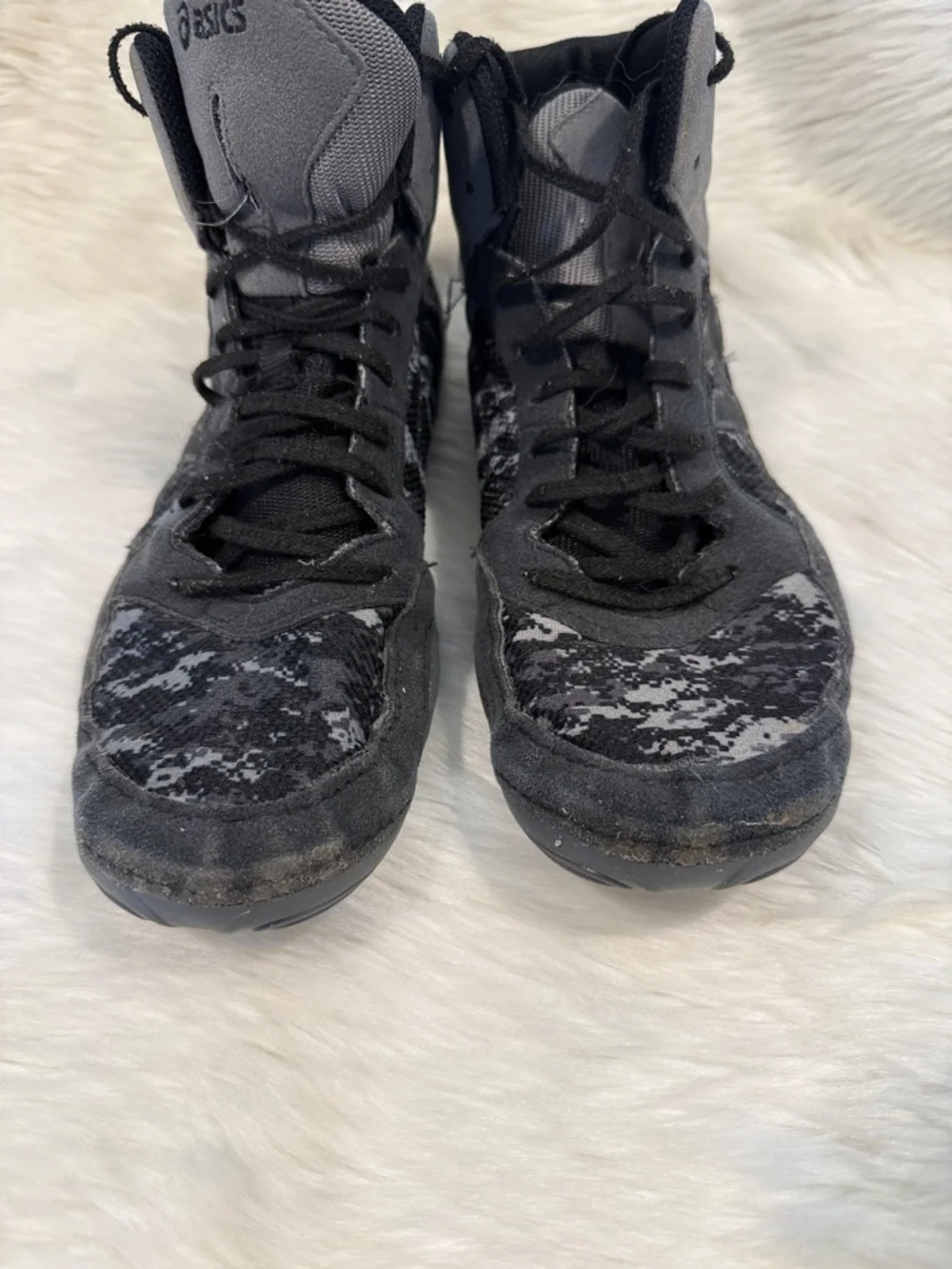 Asics Snapdown 2 Men's Wrestling Shoes  Camo Black/Grey Size 9 Lace